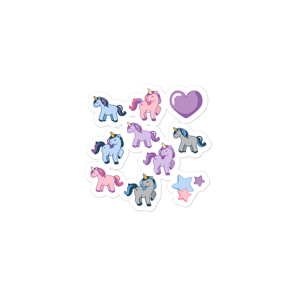 Stickers - Bubble-free - Cute unicorns