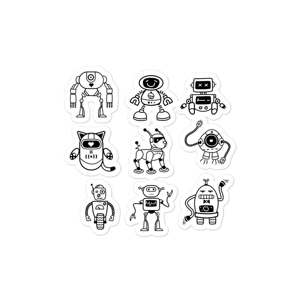 Stickers - Bubble-free - Unique robots