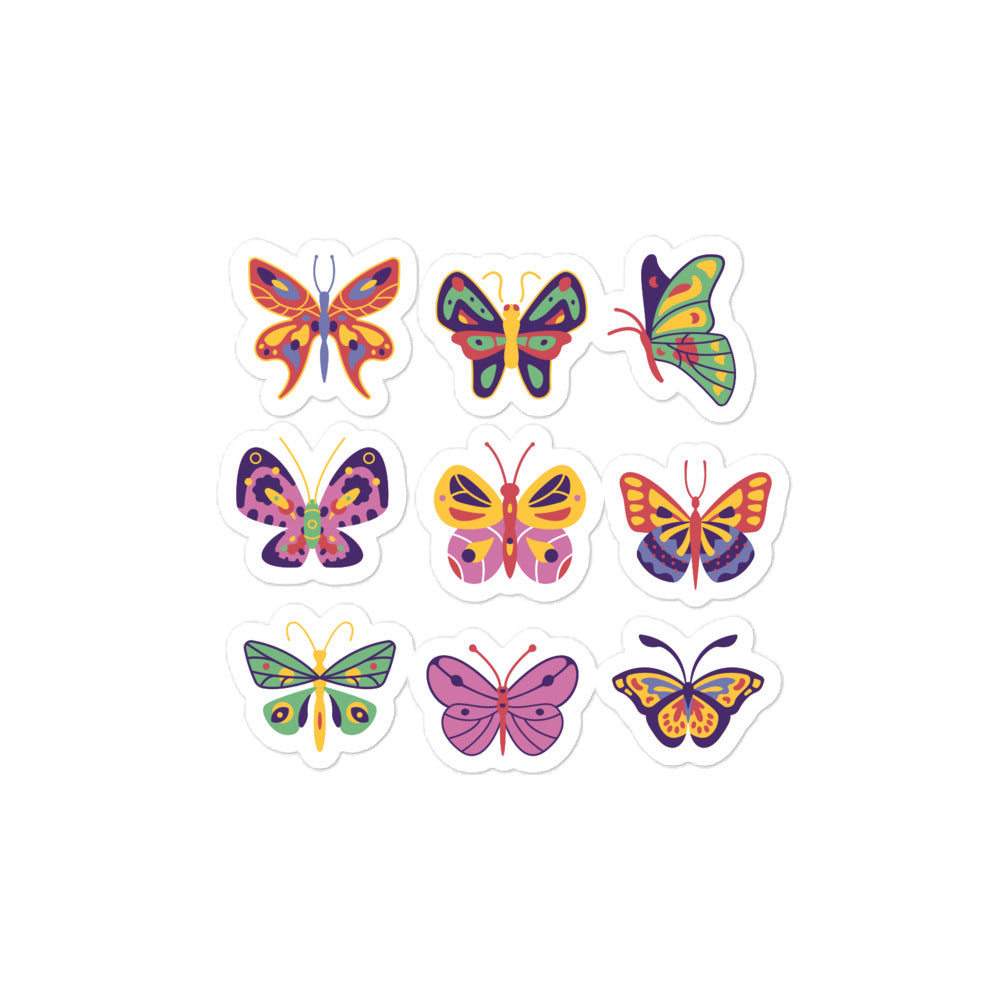 Stickers - Bubble-free - Colorful butterflies