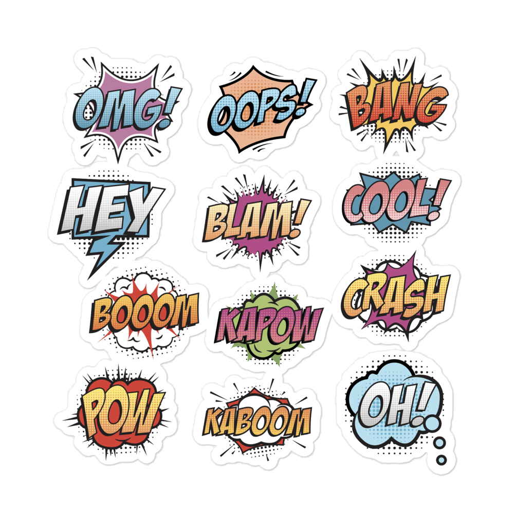 Stickers - Bubble-free - Comic bubbles 1