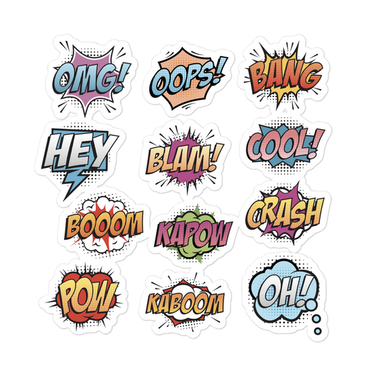 Stickers - Bubble-free - Comic bubbles 1