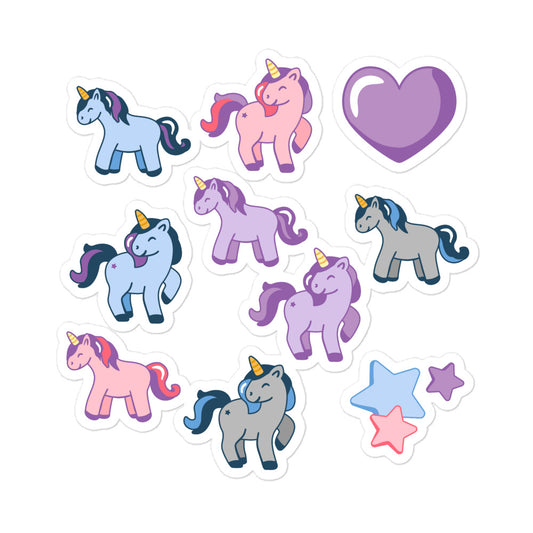 Stickers - Bubble-free - Cute unicorns