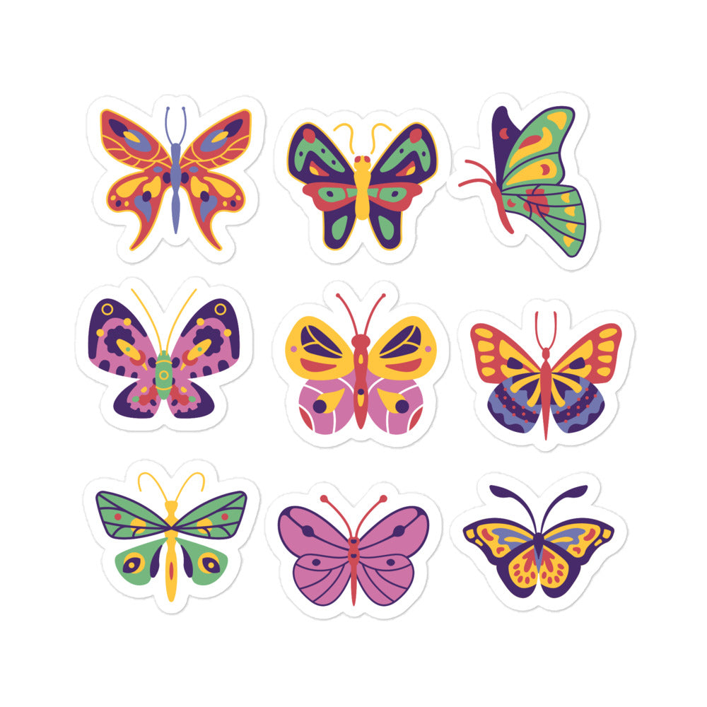 Stickers - Bubble-free - Colorful butterflies