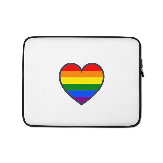 Laptop Sleeve - Love with Pride - Heart symbol rainbow