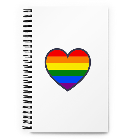 Spiral notebook - Love with Pride - Heart symbol rainbow