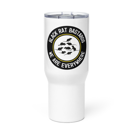 Travel mug with a handle - Black Rat Bastards - We are everywhere