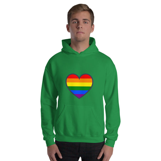 Hoodie - Love with Pride - Heart symbol rainbow