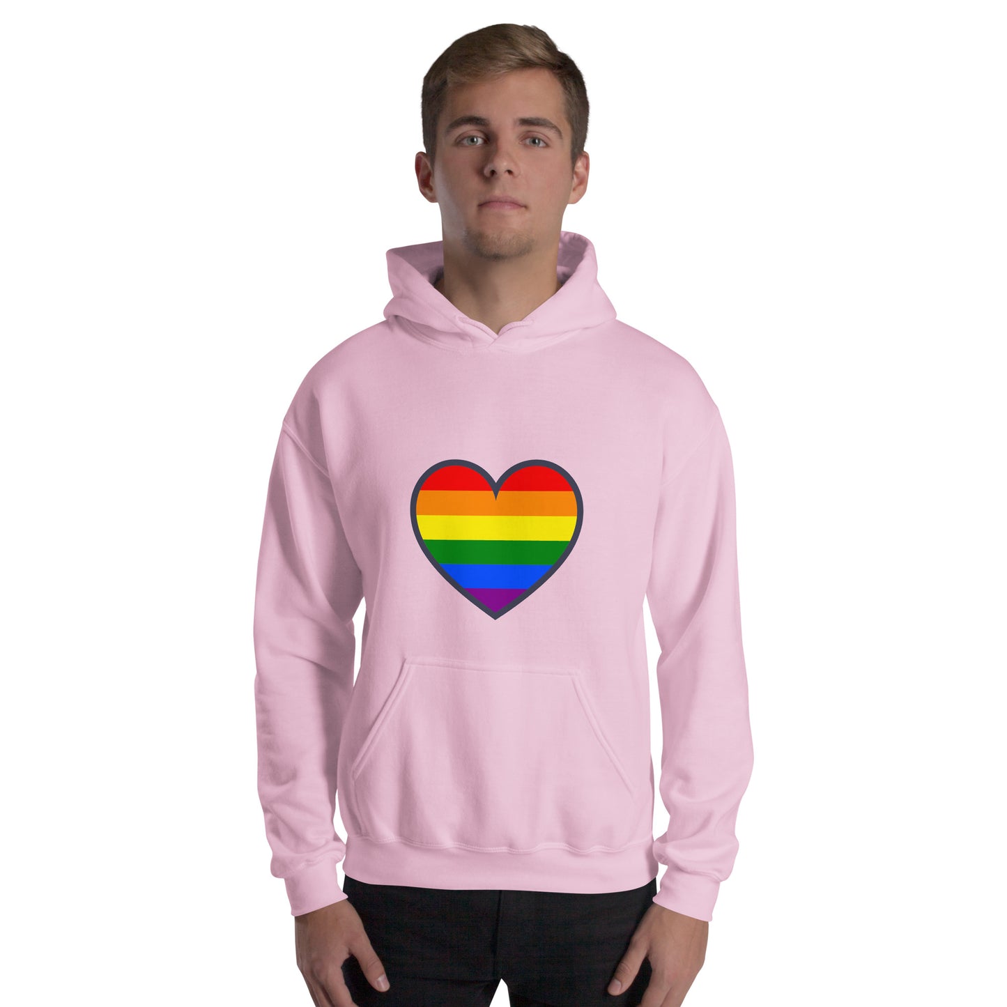 Hoodie - Love with Pride - Heart symbol rainbow