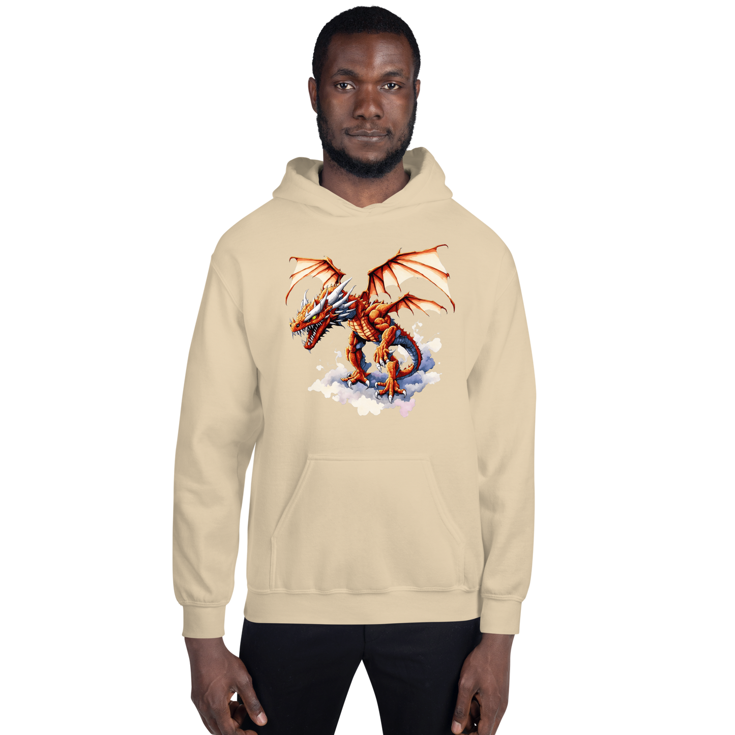 Hoodie - Red and white dragon