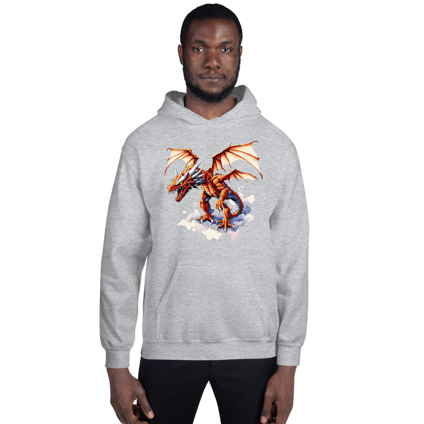 Hoodie - Red and white dragon