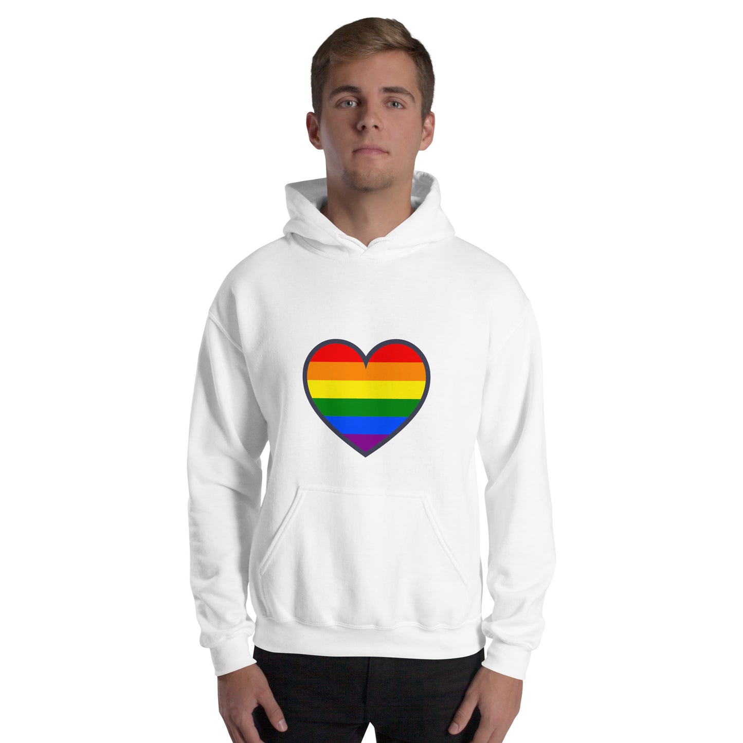 Hoodie - Love with Pride - Heart symbol rainbow