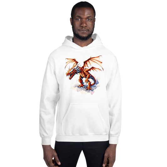 Hoodie - Red and white dragon