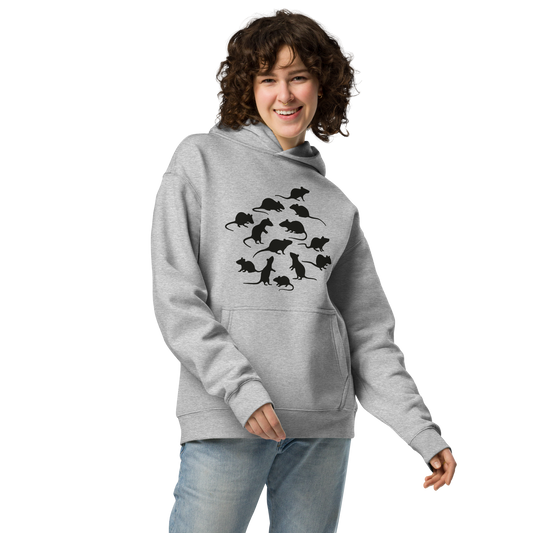 Trendy oversized hoodie - The Rat Family