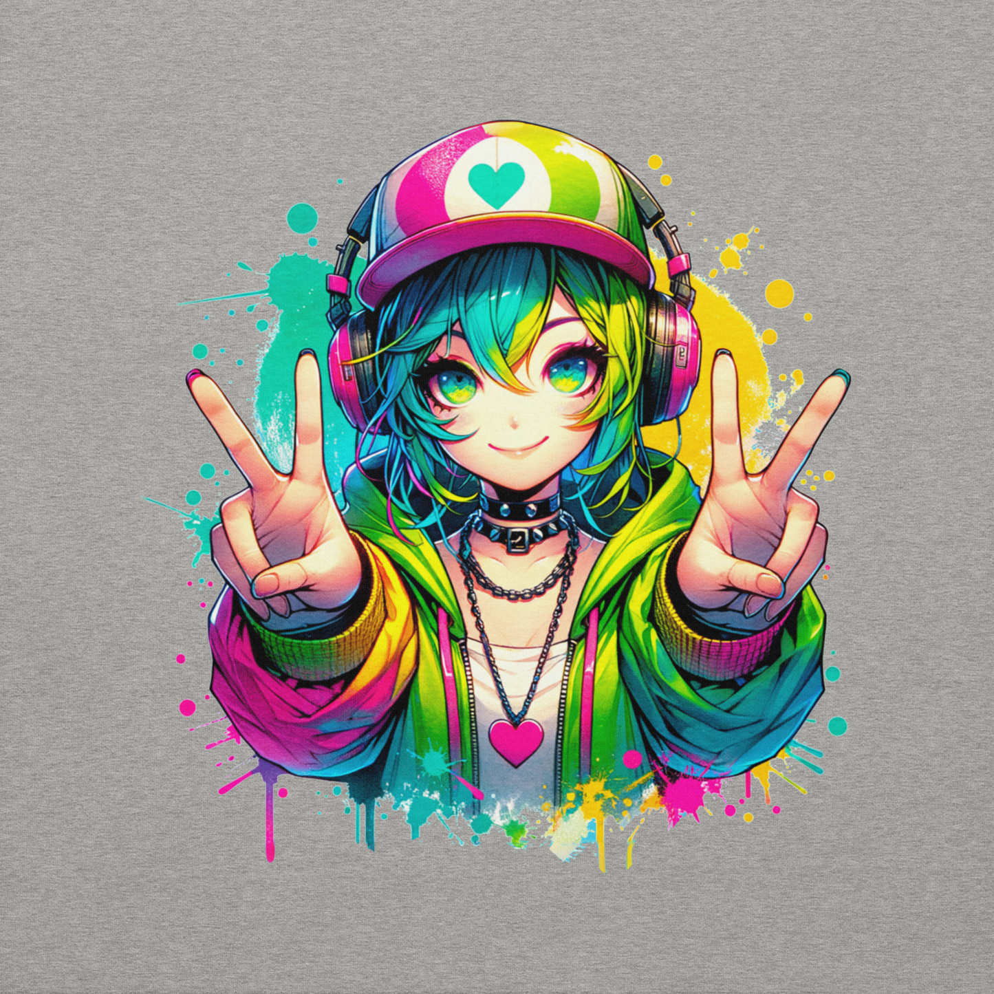 Hoodie - Graffiti Street Art Anime Girls