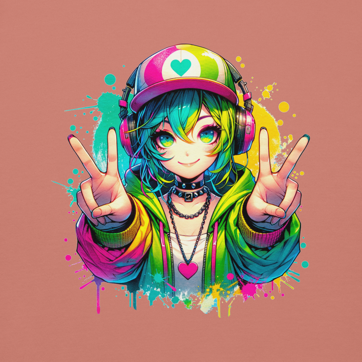 Hoodie - Graffiti Street Art Anime Girls