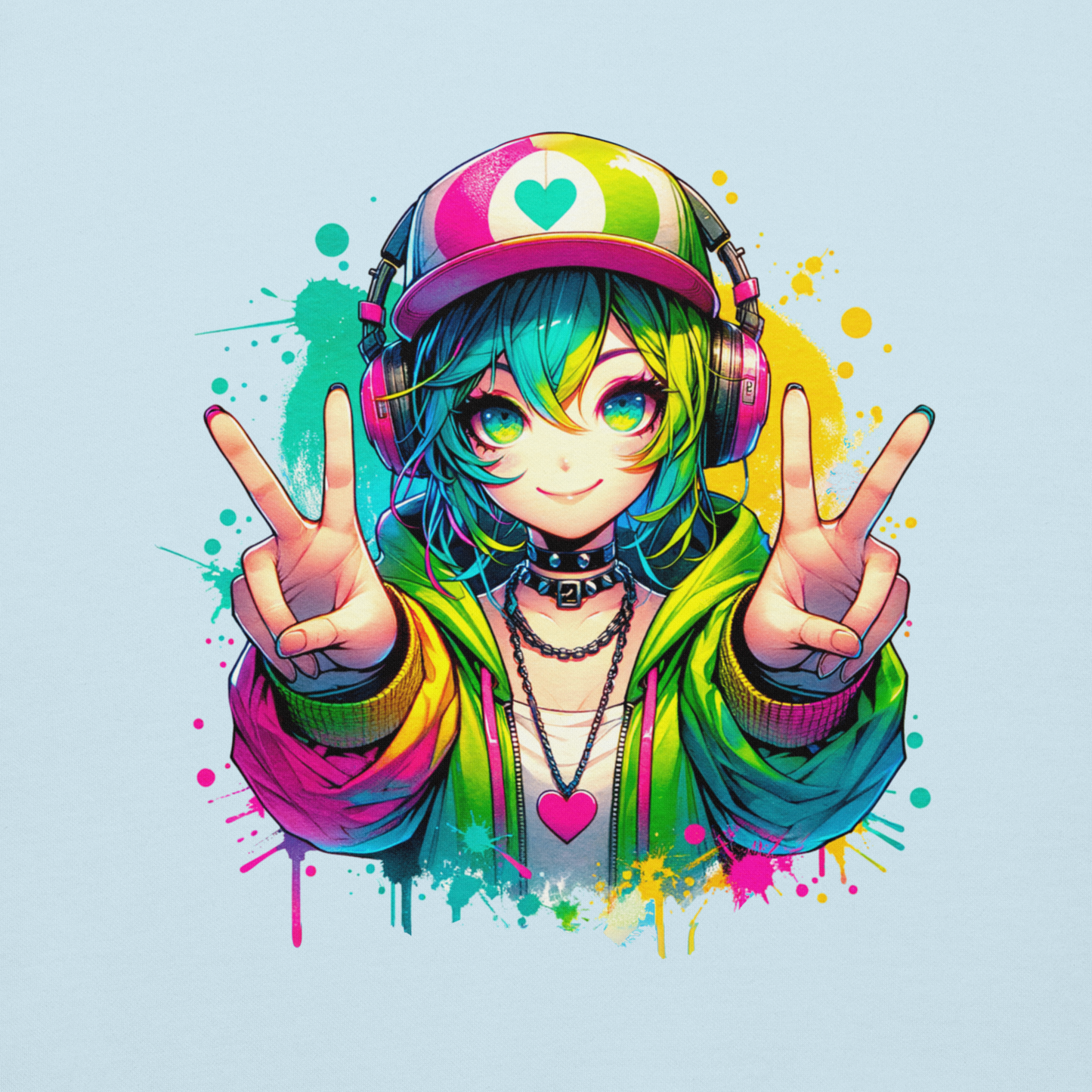 Hoodie - Graffiti Street Art Anime Girls