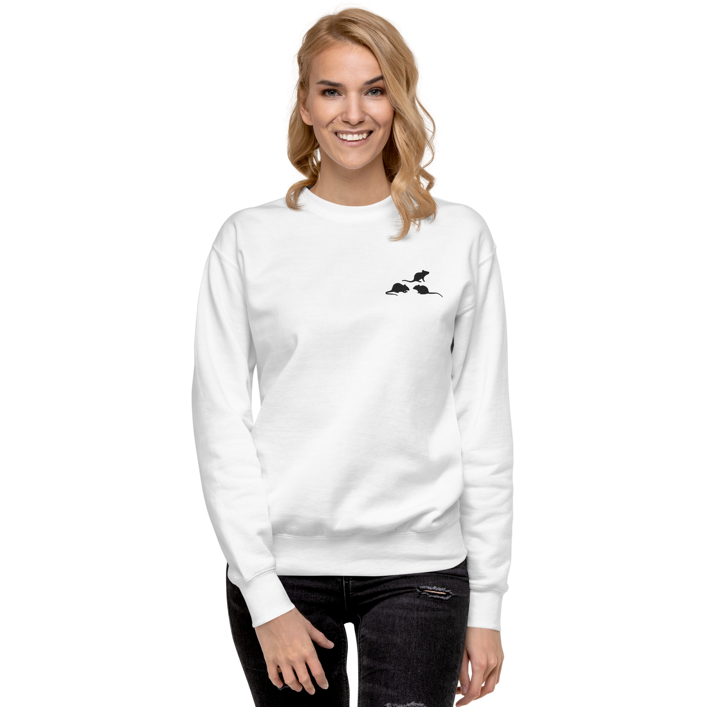 Embroidered Women's Premium Sweatshirt - The Rat Family