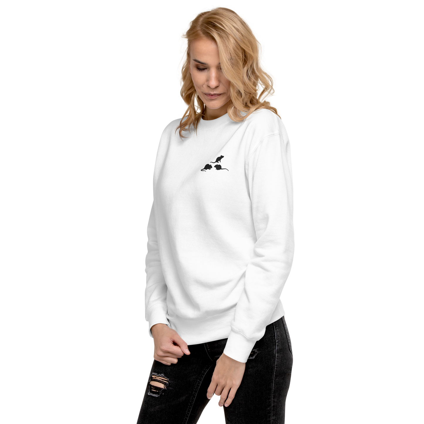 Embroidered Women's Premium Sweatshirt - The Rat Family