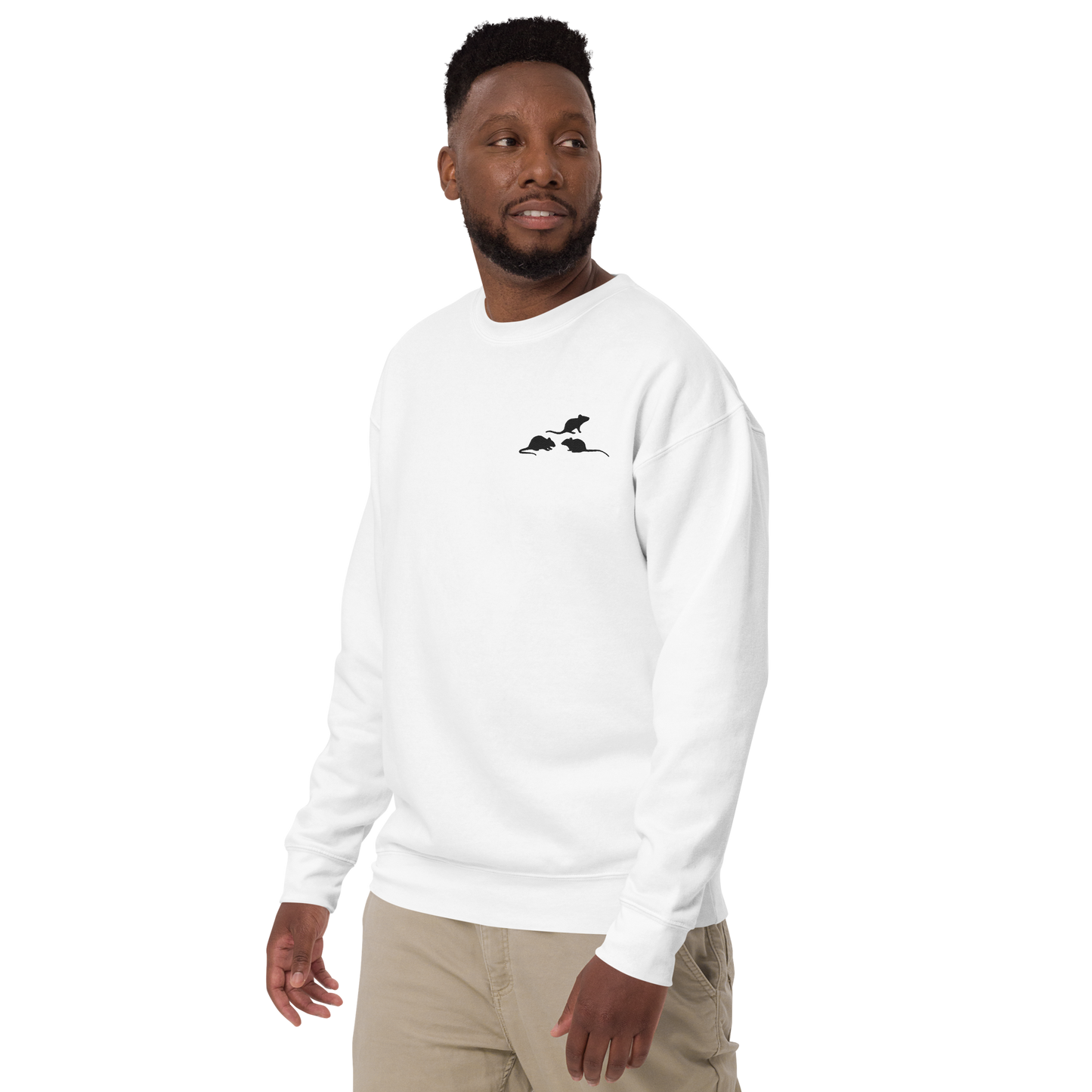 Embroidered Men's Premium Sweatshirt - The Rat Family