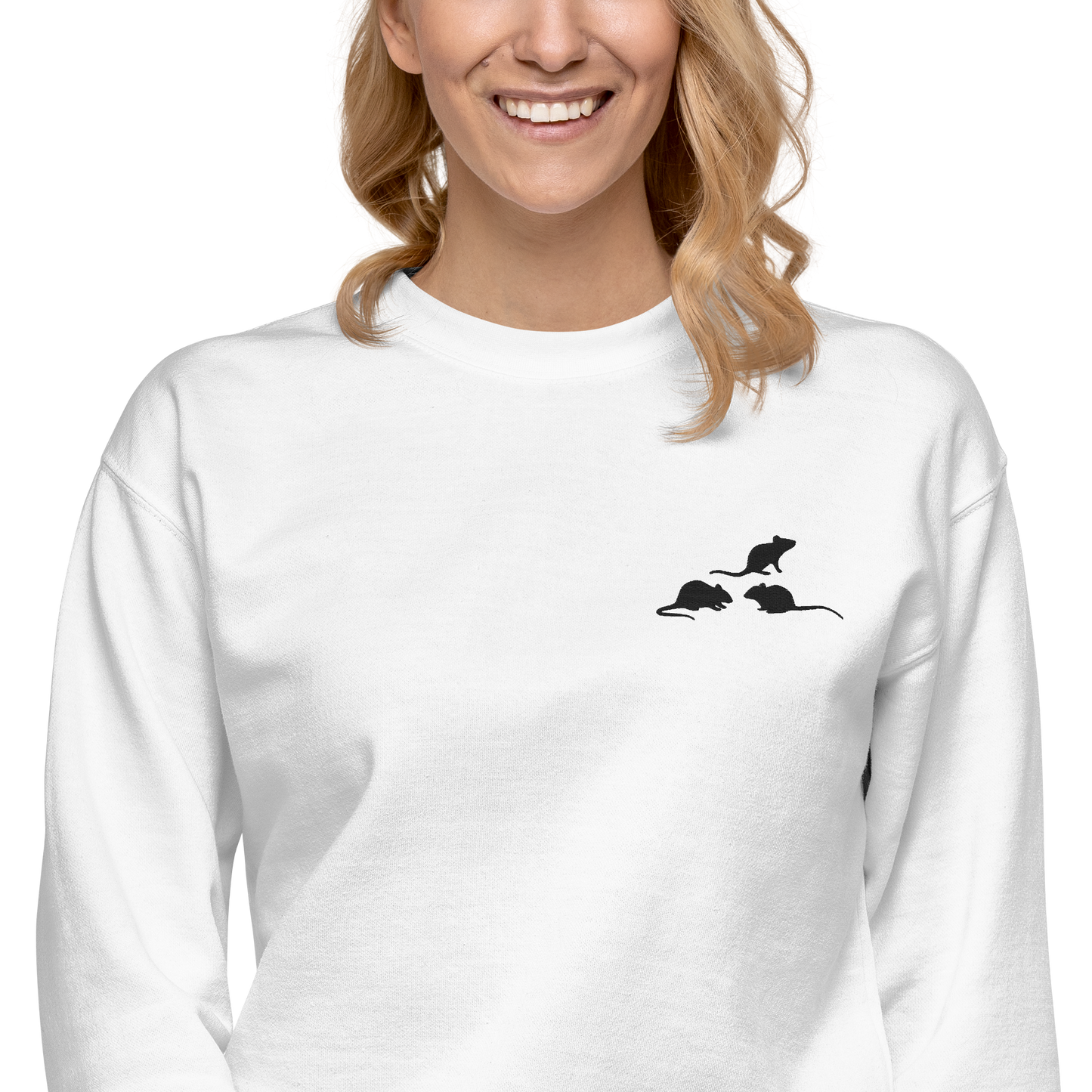 Embroidered Women's Premium Sweatshirt - The Rat Family