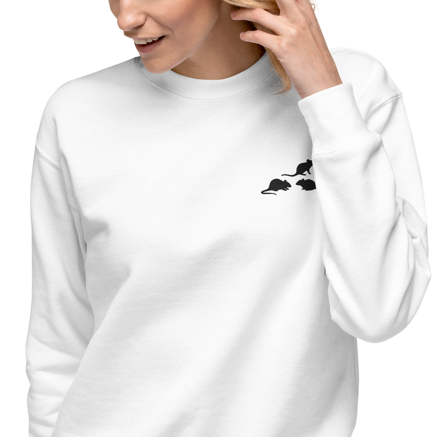 Embroidered Women's Premium Sweatshirt - The Rat Family