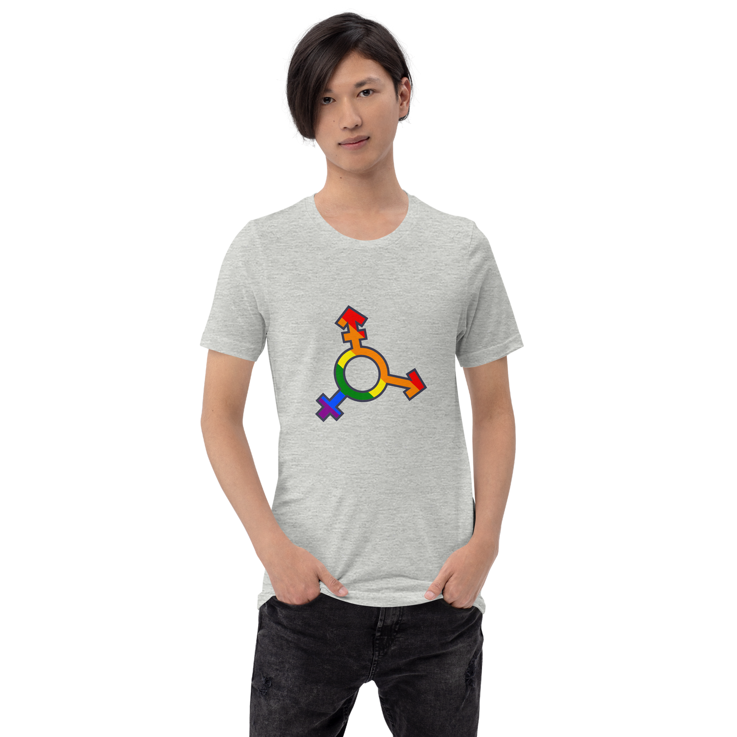 T-shirt - Love with Pride - Transgender symbol rainbow