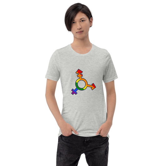 T-shirt - Love with Pride - Transgender symbol rainbow