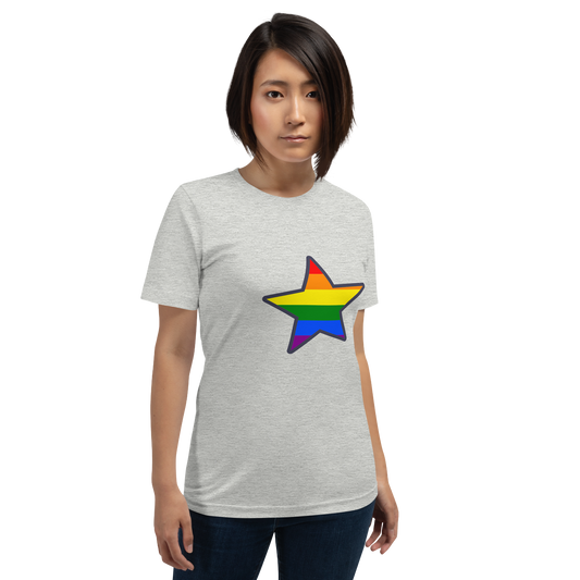 T-shirt - Love with Pride - Star symbol rainow