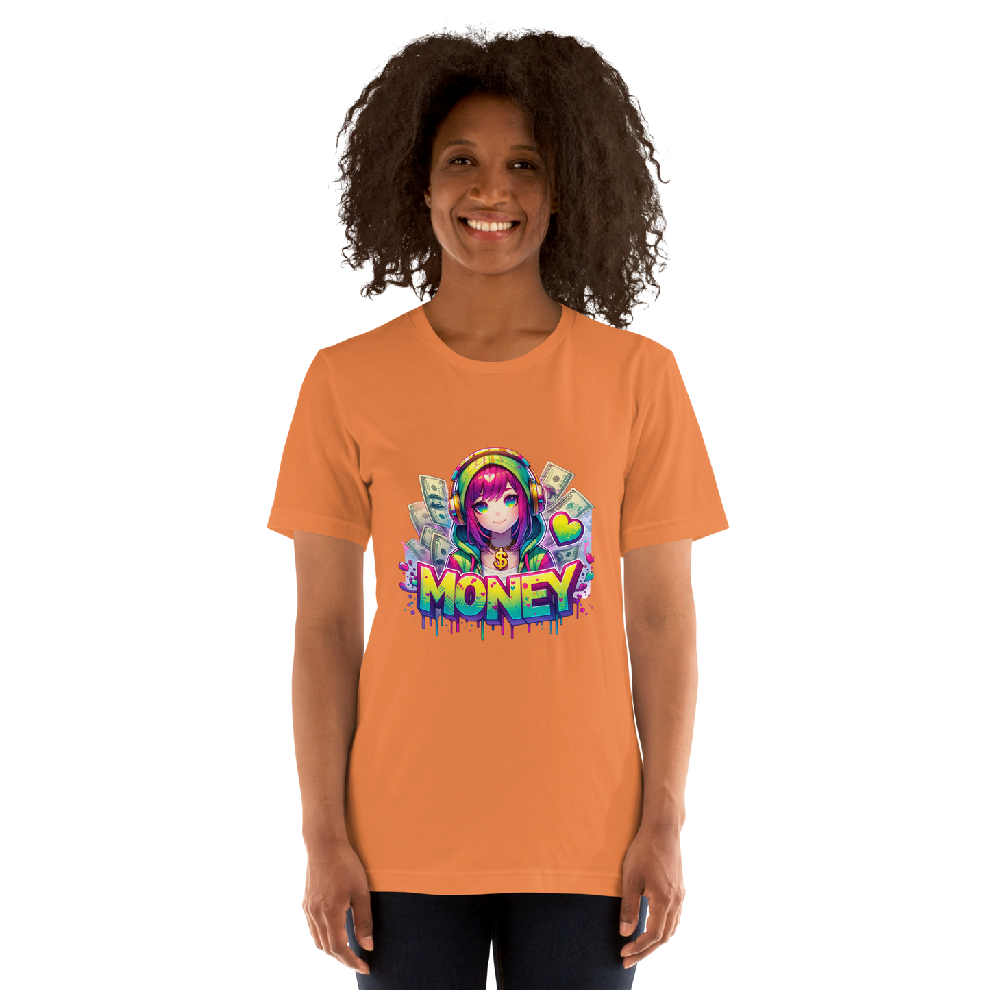 T-shirt - Graffiti Street Art Anime Girls - Money