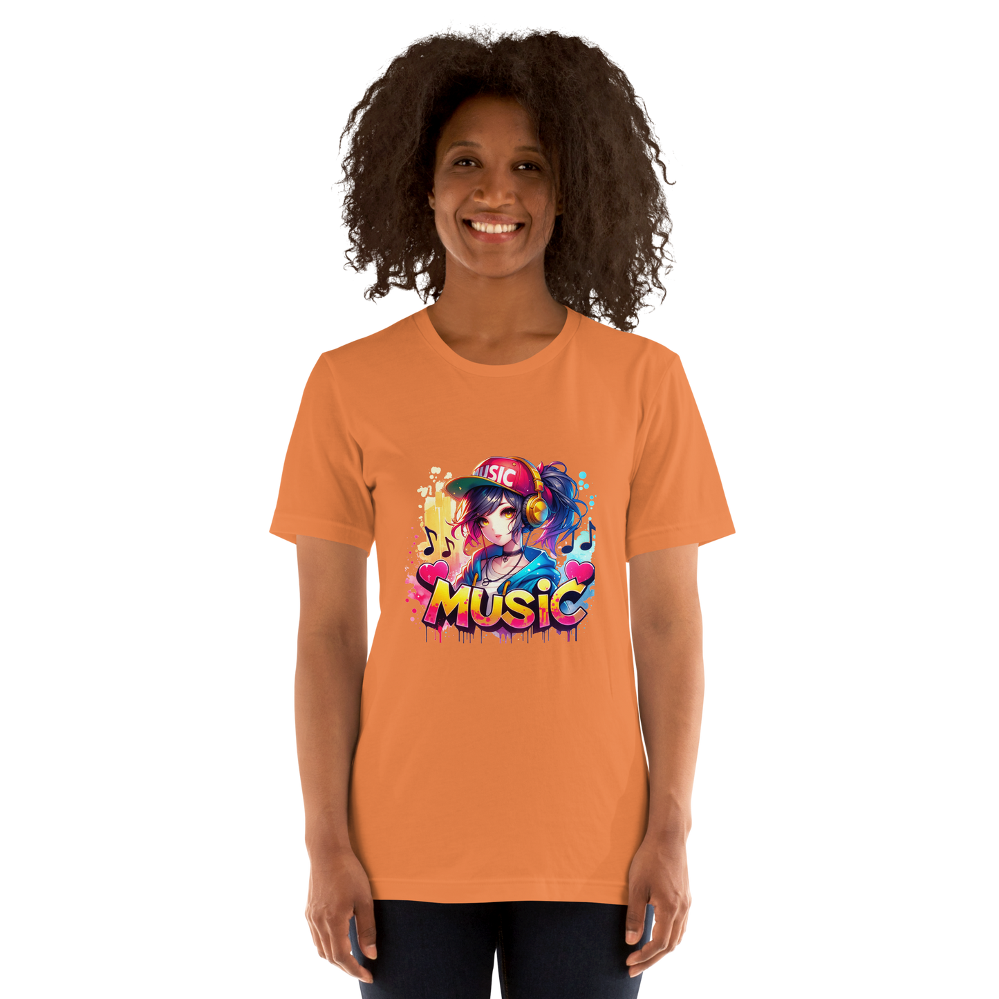 T-shirt - Graffiti Street Art Anime Girls - Music