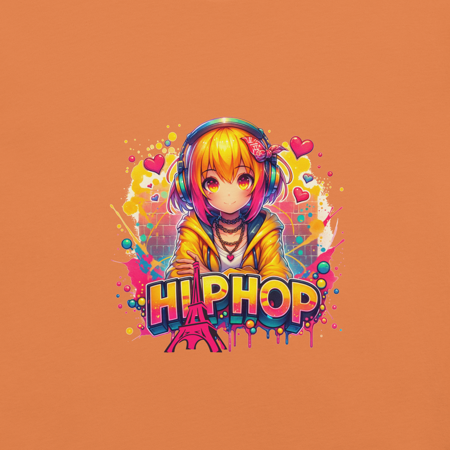 T-shirt - Graffiti Street Art Anime Girls - Hiphop