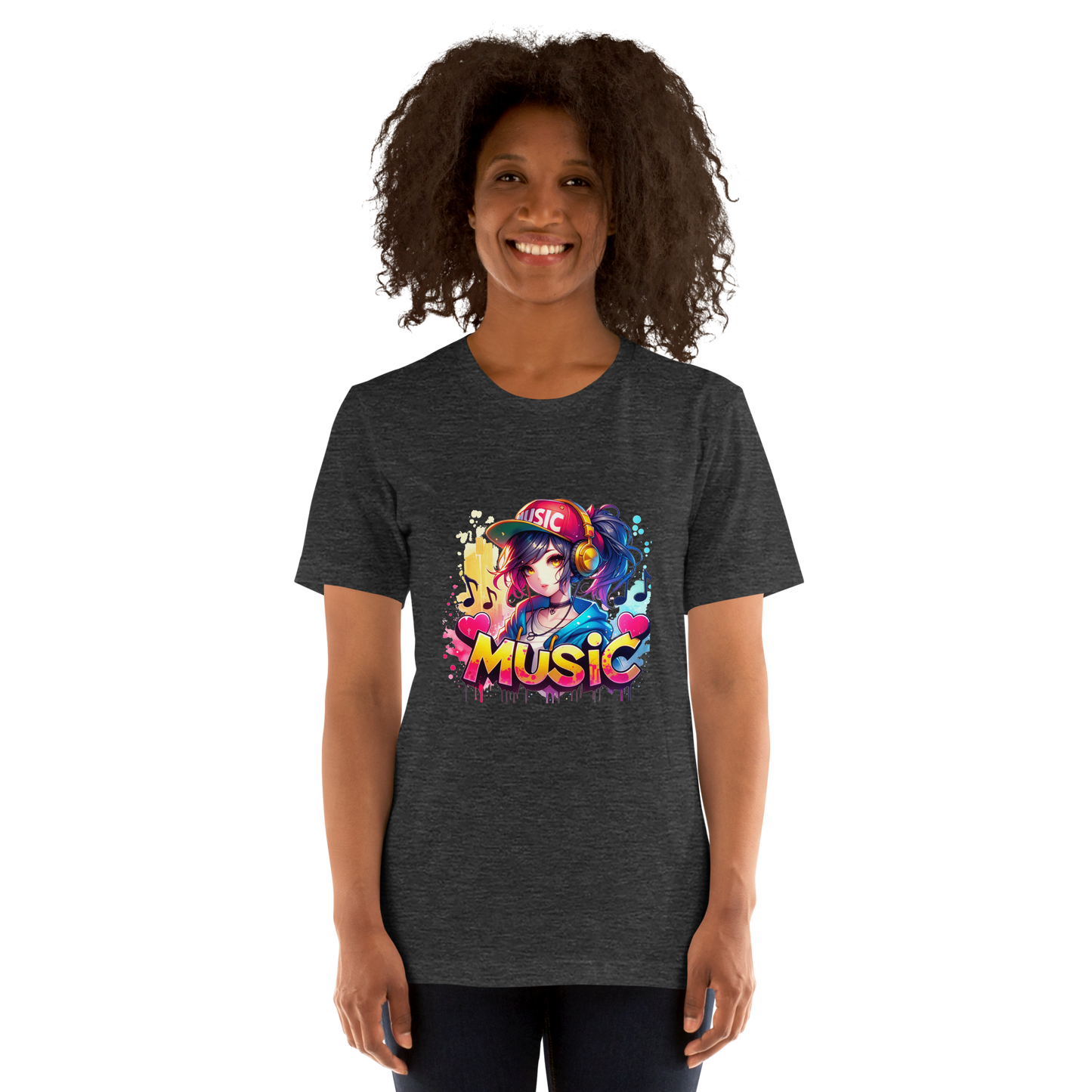 T-shirt - Graffiti Street Art Anime Girls - Music