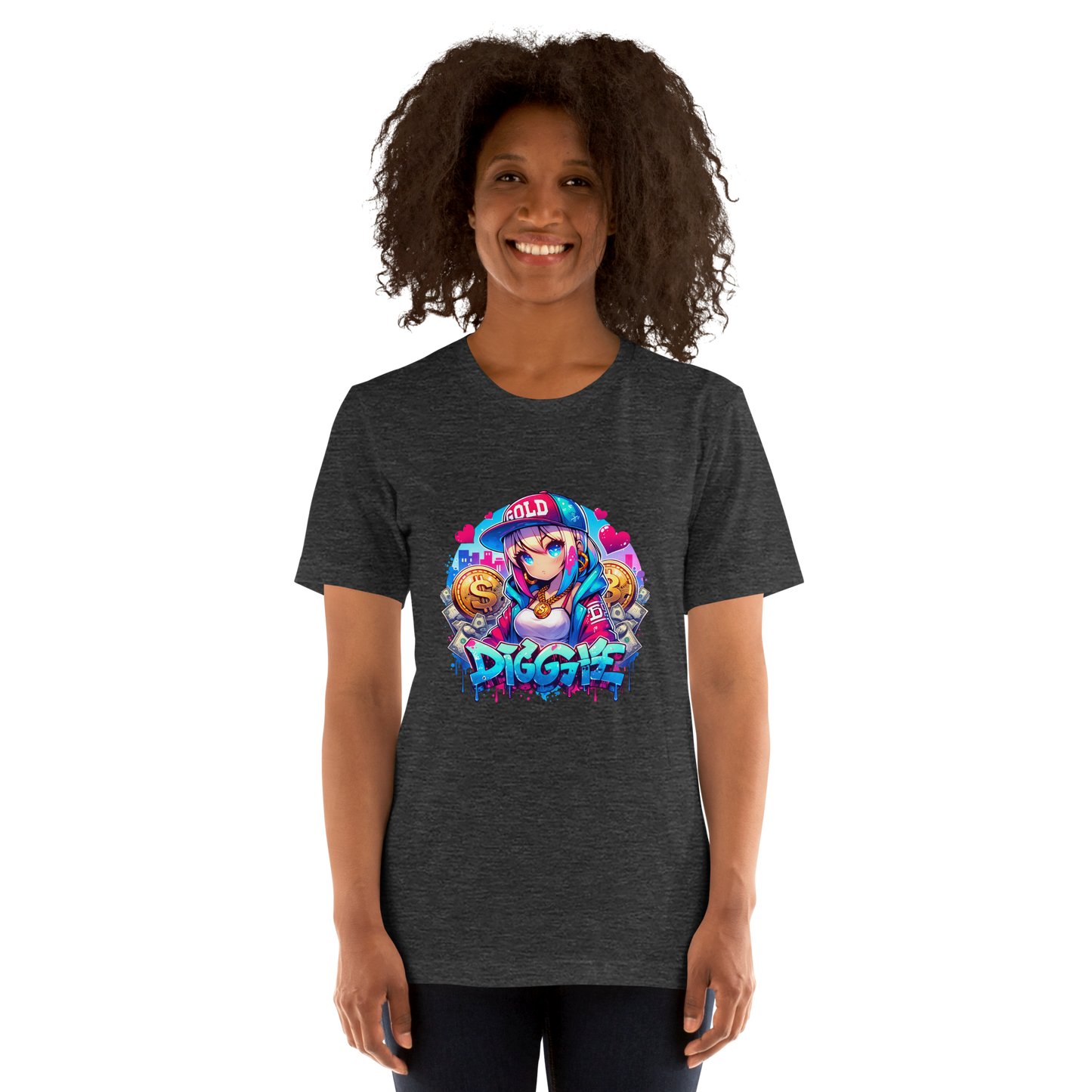 T-shirt - Graffiti Street Art Anime Girls - Diggie