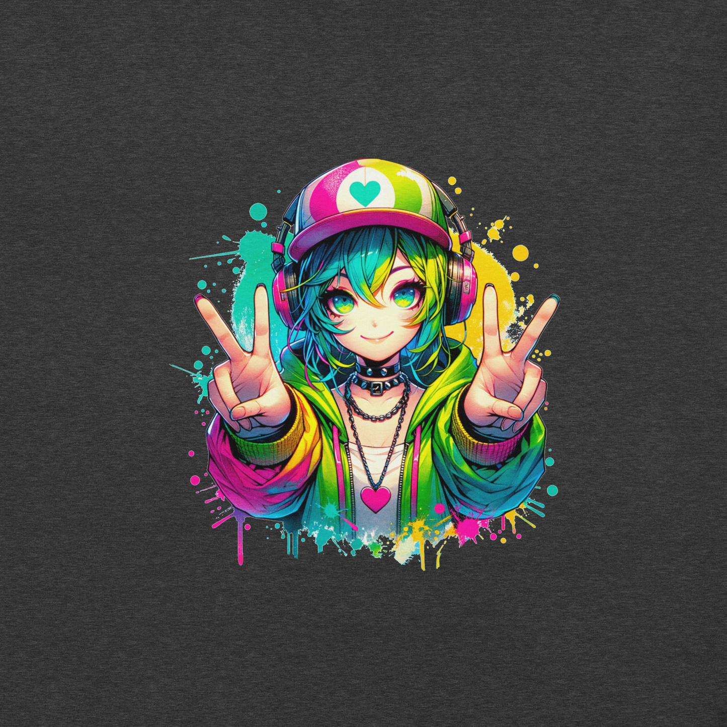 T-shirt - Graffiti Street Art Anime Girls