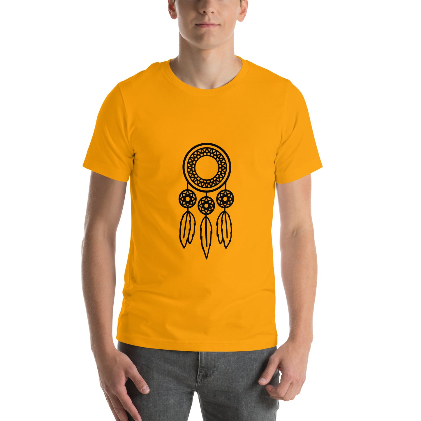 T-shirt - Dream Catchers - Dream catcher with three feathers