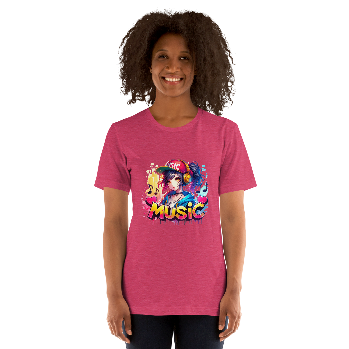 T-shirt - Graffiti Street Art Anime Girls - Music