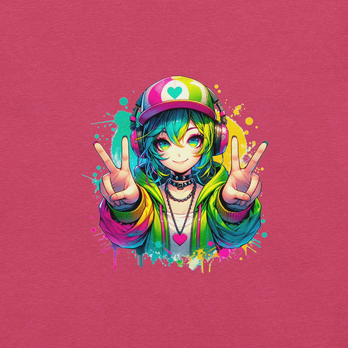 T-shirt - Graffiti Street Art Anime Girls