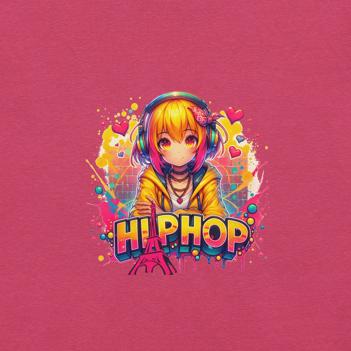 T-shirt - Graffiti Street Art Anime Girls - Hiphop