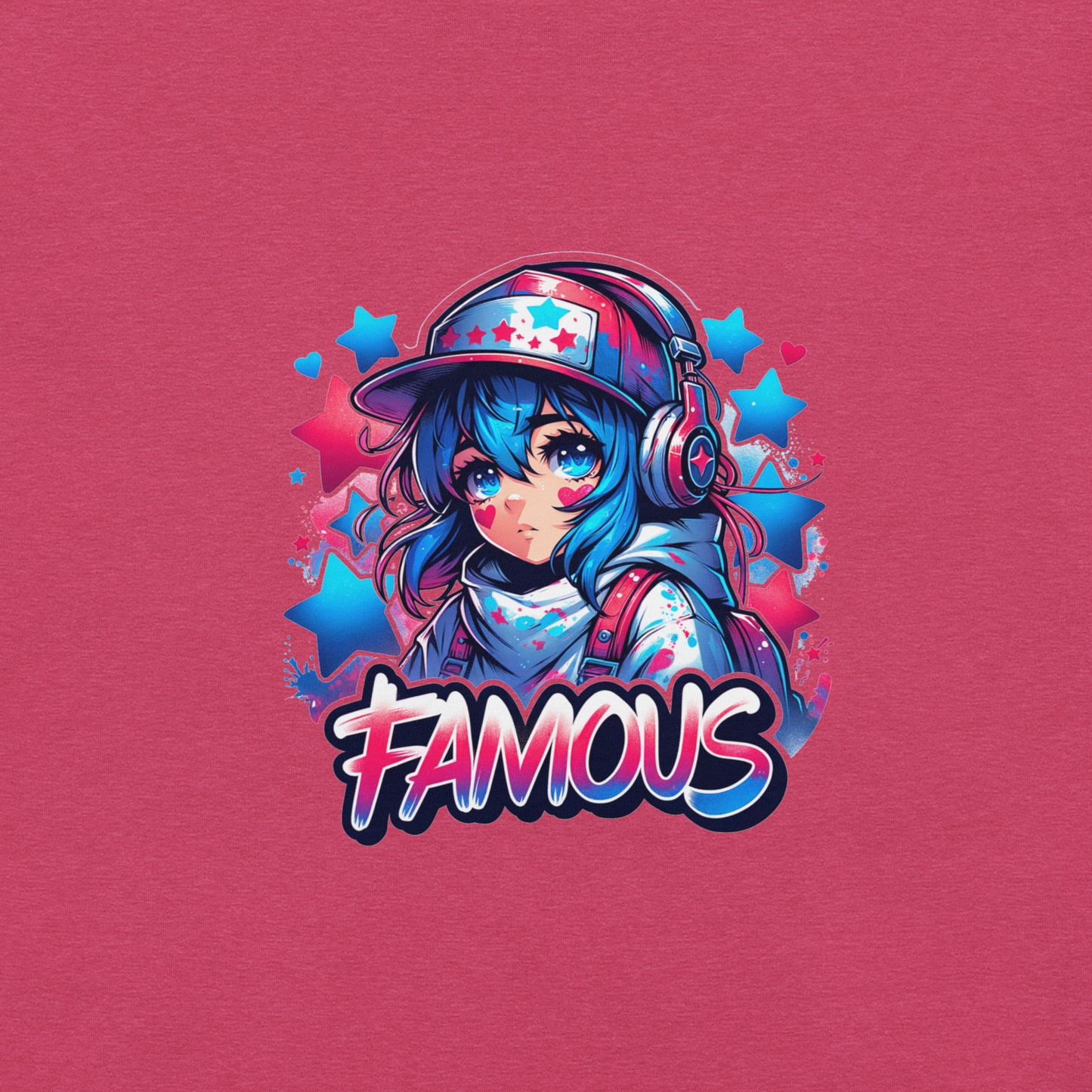 T-shirt - Graffiti Street Art Anime Girls - Famous