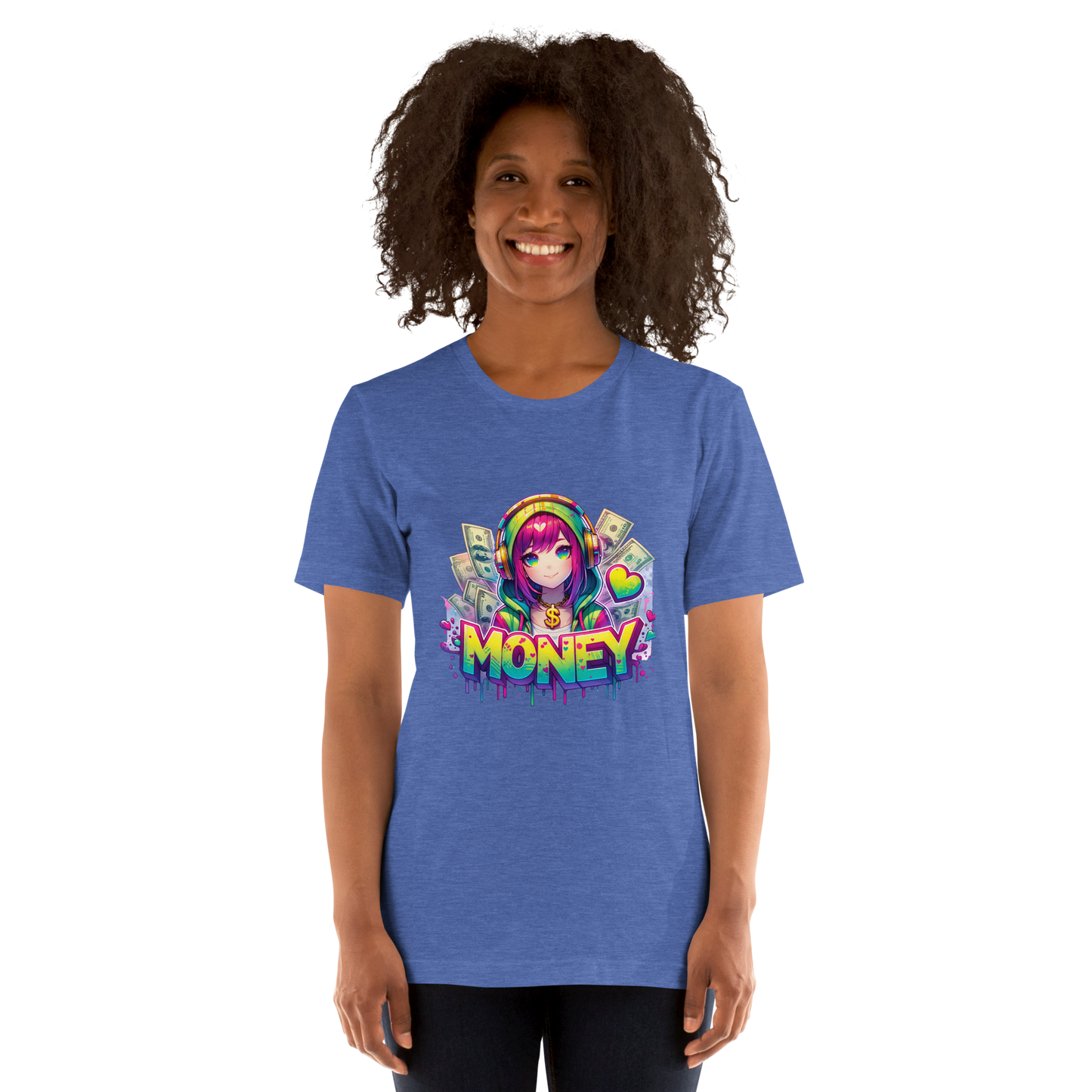 T-shirt - Graffiti Street Art Anime Girls - Money