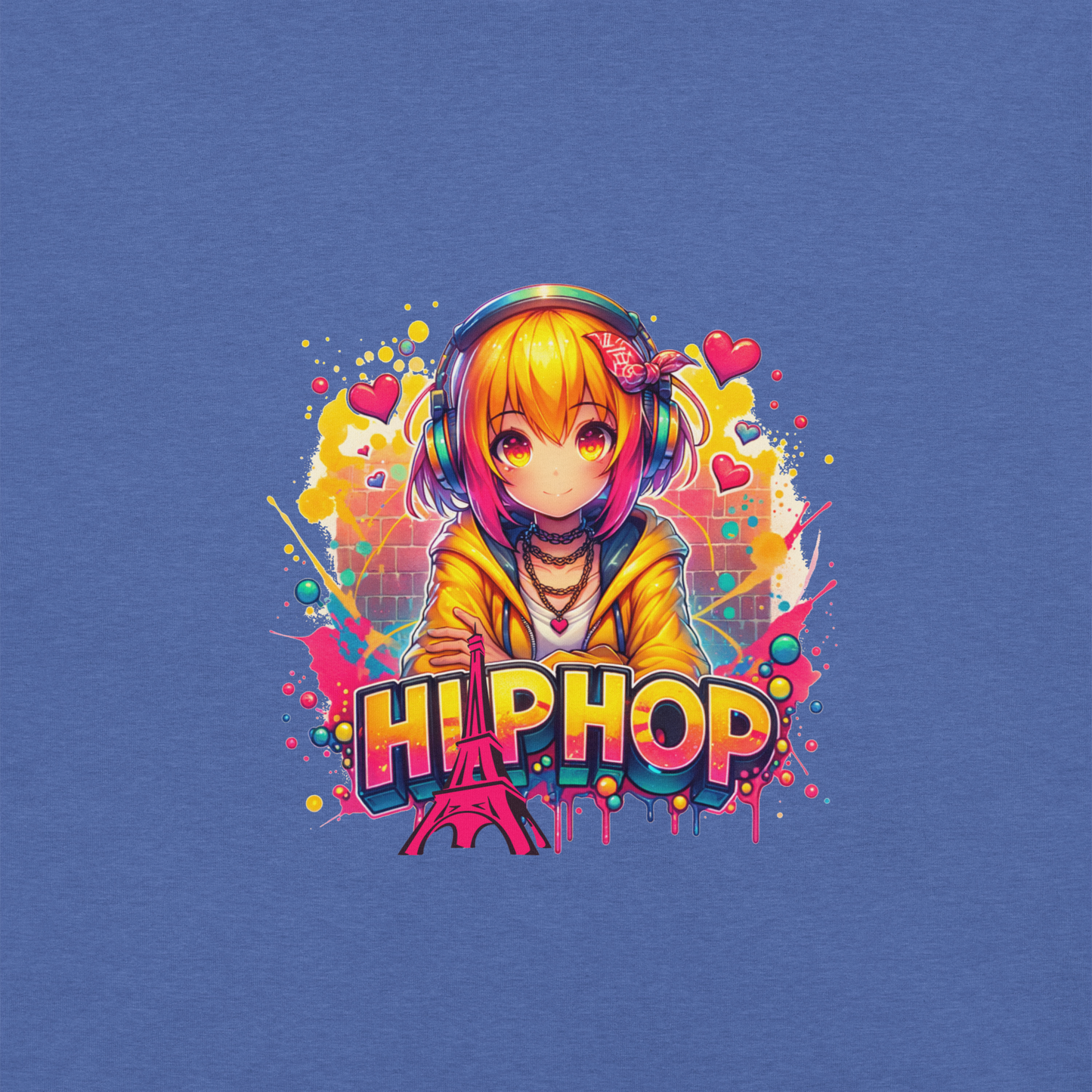 T-shirt - Graffiti Street Art Anime Girls - Hiphop