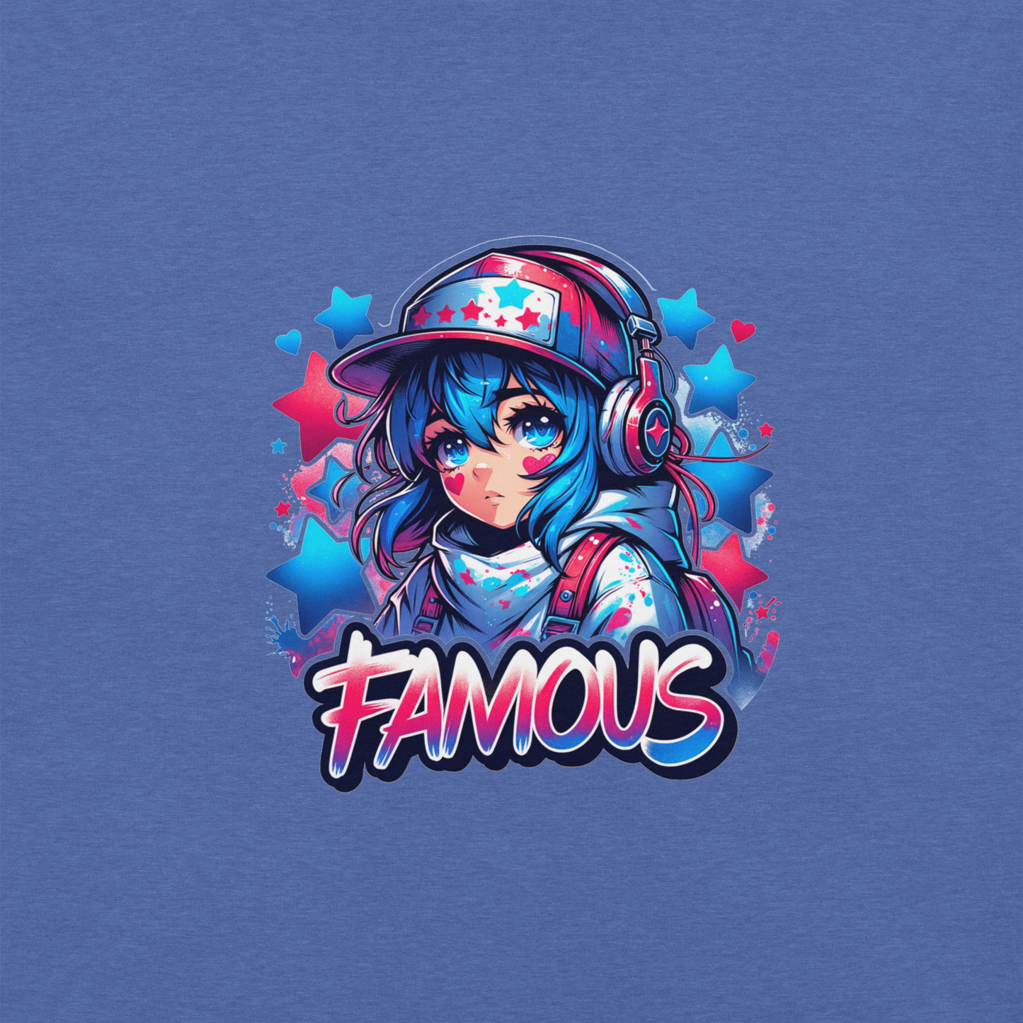 T-shirt - Graffiti Street Art Anime Girls - Famous