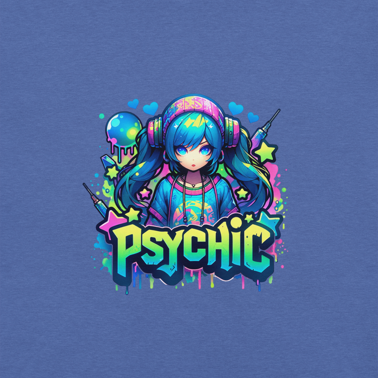 T-shirt - Graffiti Street Art Anime Girls - Psychic