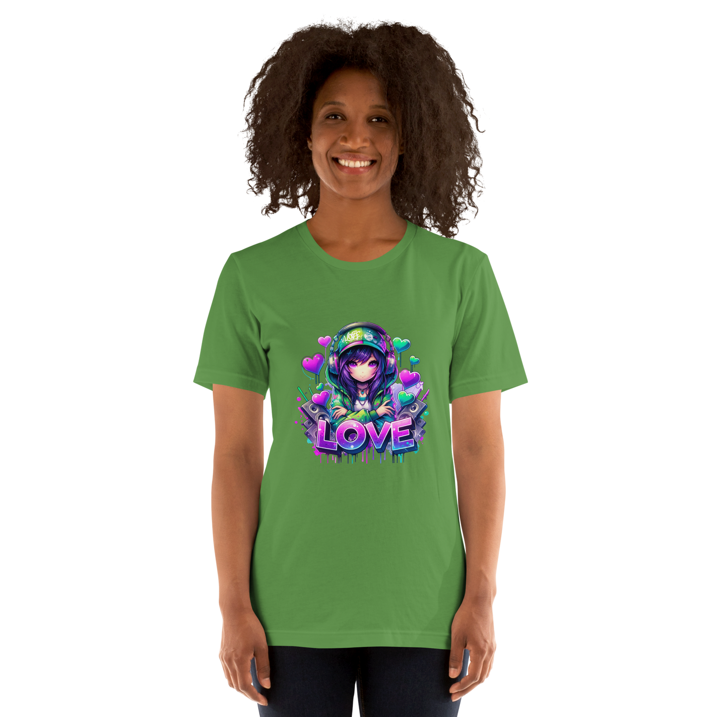 T-shirt - Graffiti Street Art Anime Girls - Love