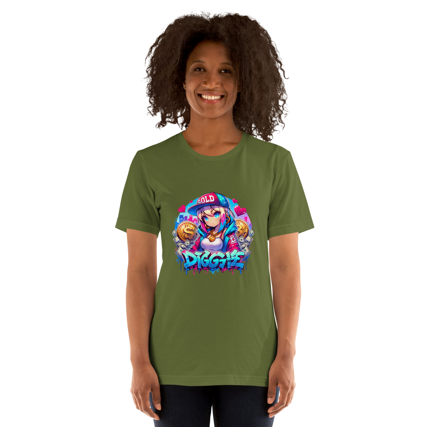 T-shirt - Graffiti Street Art Anime Girls - Diggie