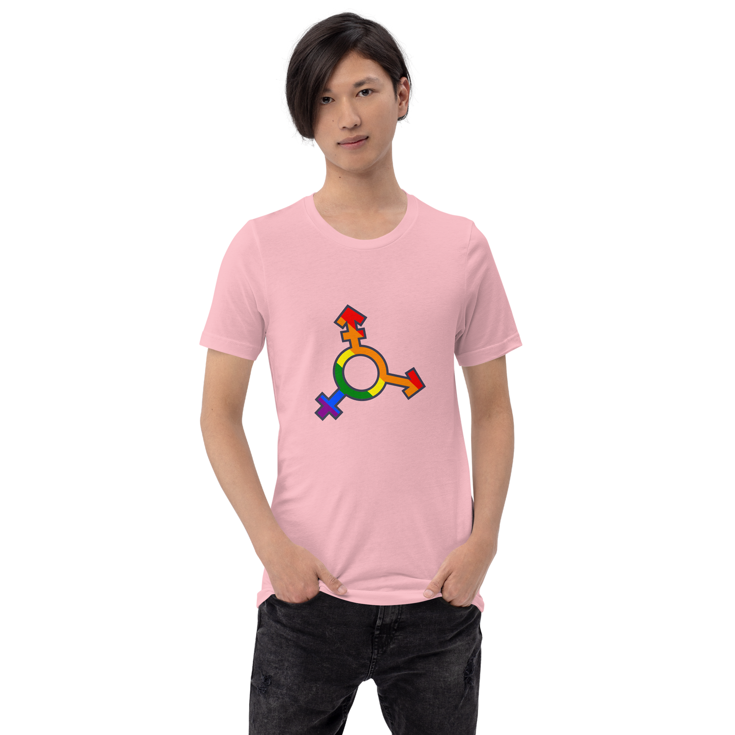 T-shirt - Love with Pride - Transgender symbol rainbow