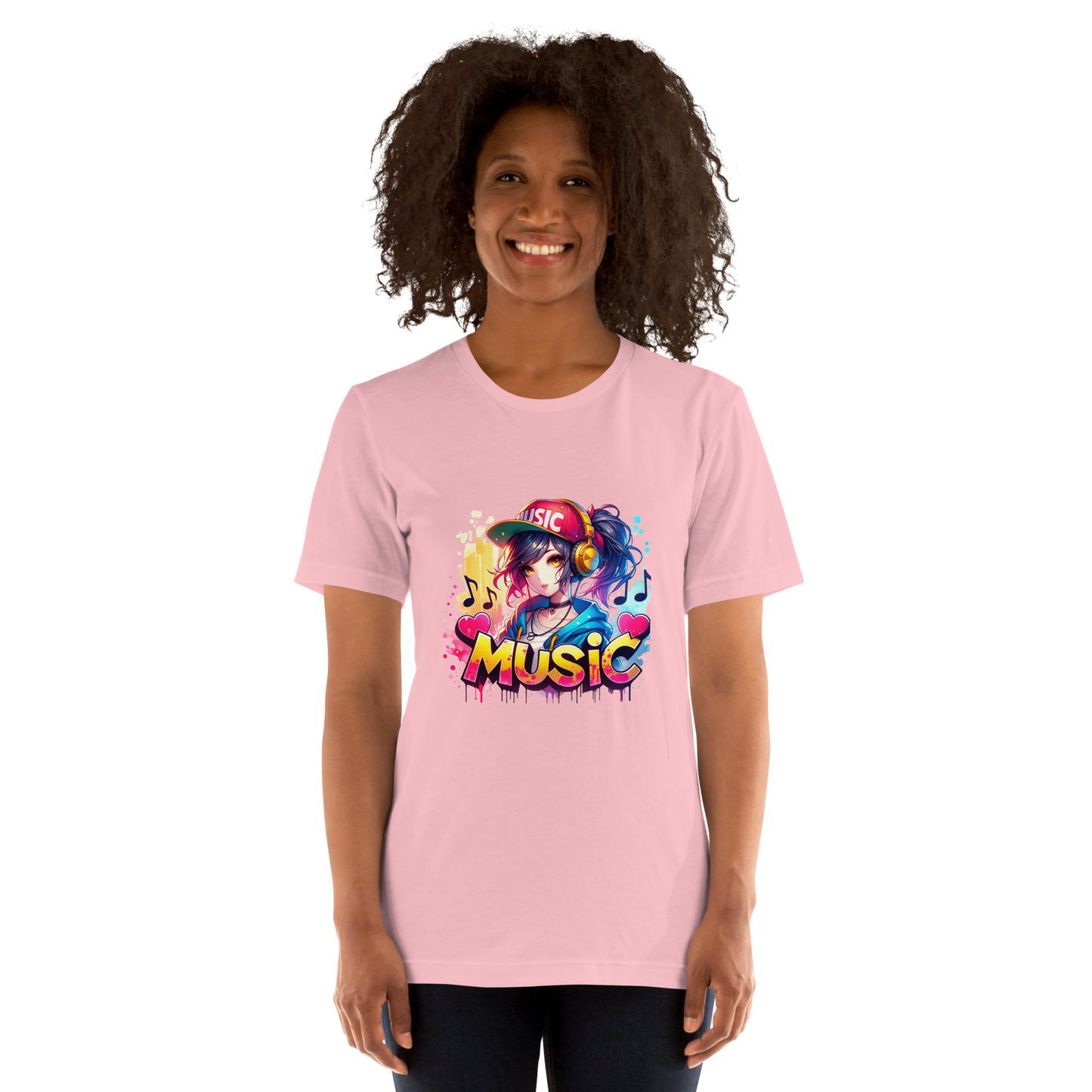 T-shirt - Graffiti Street Art Anime Girls - Music