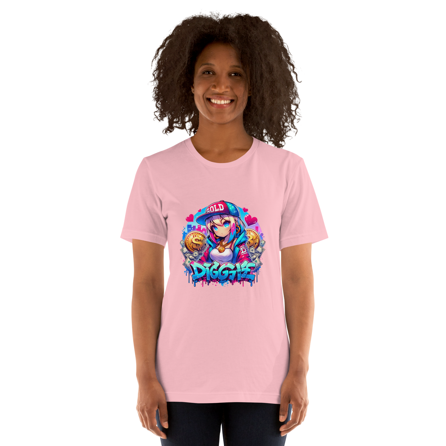 T-shirt - Graffiti Street Art Anime Girls - Diggie