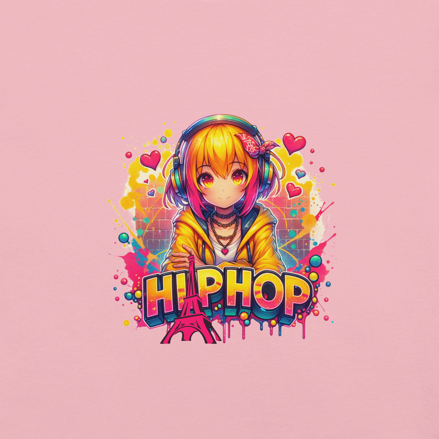 T-shirt - Graffiti Street Art Anime Girls - Hiphop