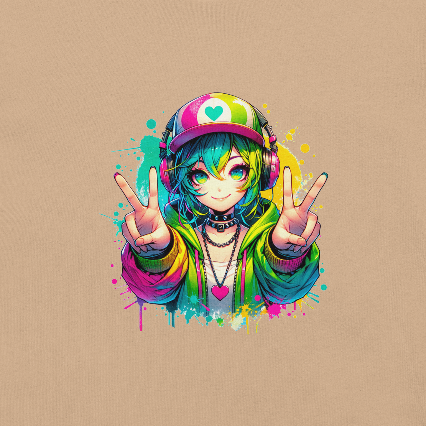 T-shirt - Graffiti Street Art Anime Girls